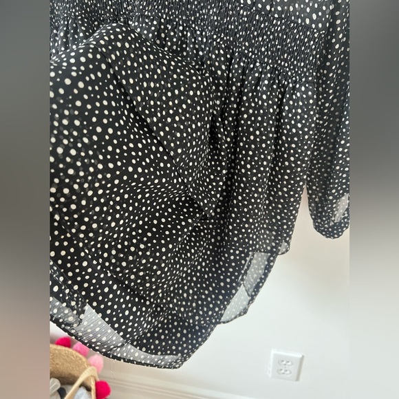 Zara NEW with tags Medium dress black and white sheer ruffles women summer NWT - Picture 6 of 9